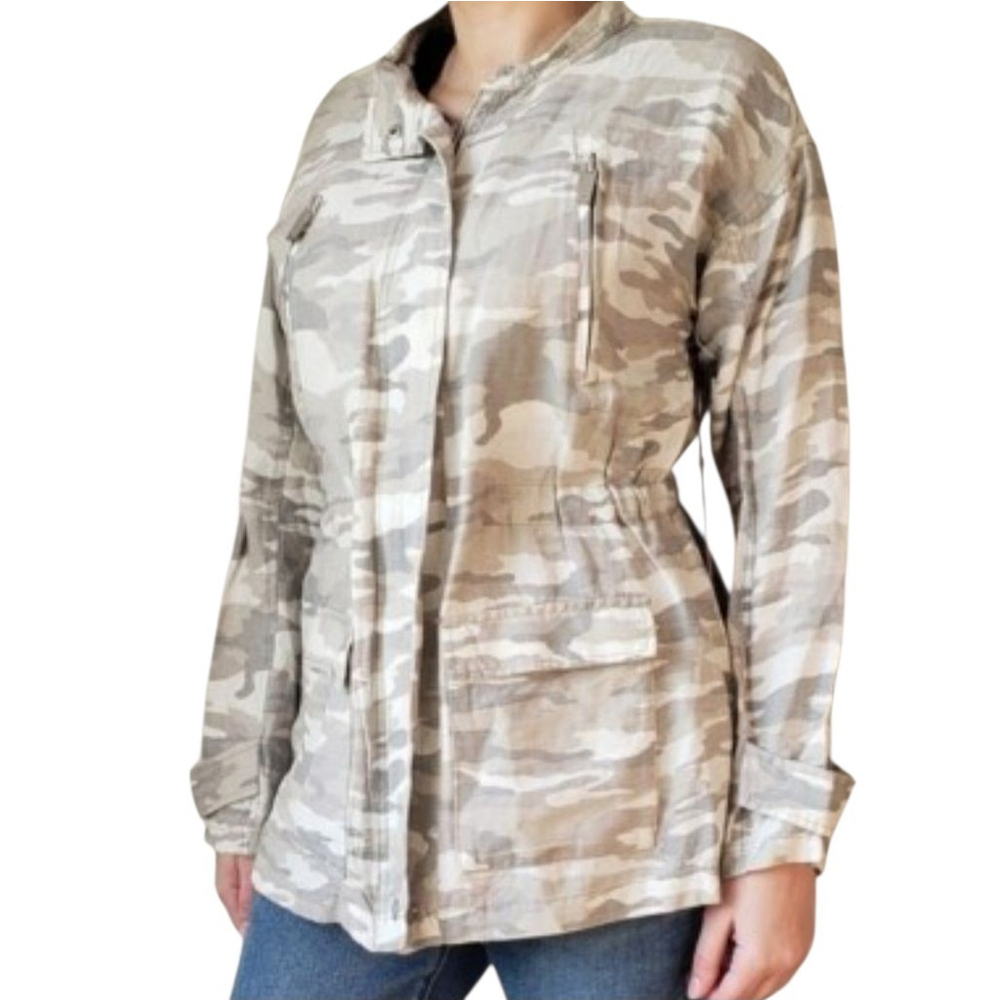 Vince Camuto Avenue Full-Zip Camouflage Long-Sleeves Jacket Women's Size Small